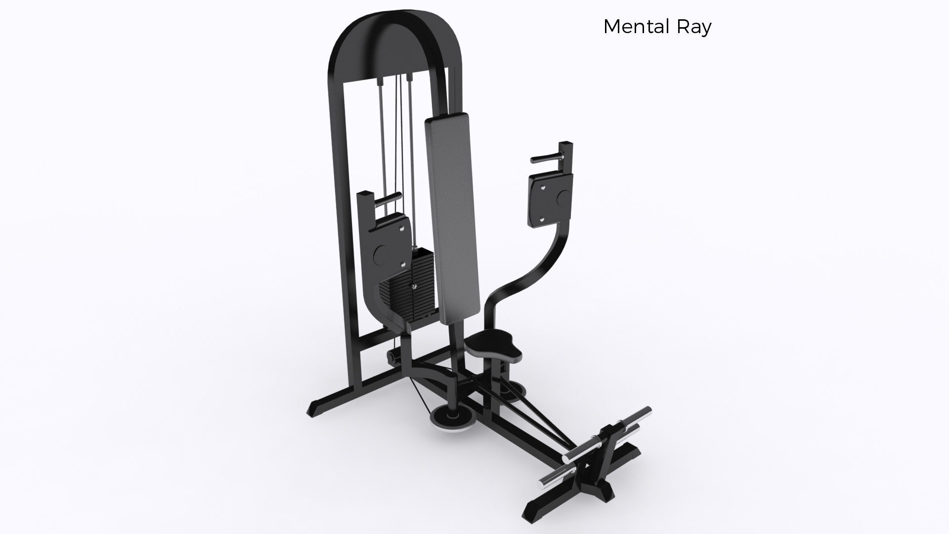 Pec Dec Fly Machine - Gym Equipment 3D model_5