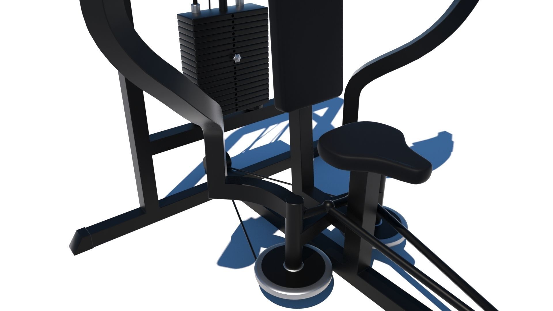 Pec Dec Fly Machine - Gym Equipment 3D model_4