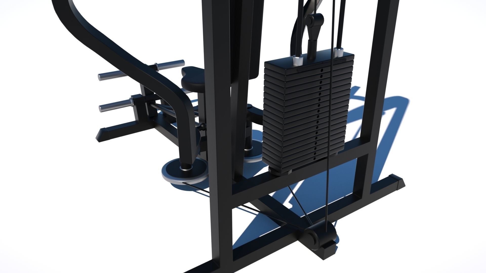 Pec Dec Fly Machine - Gym Equipment 3D model_3