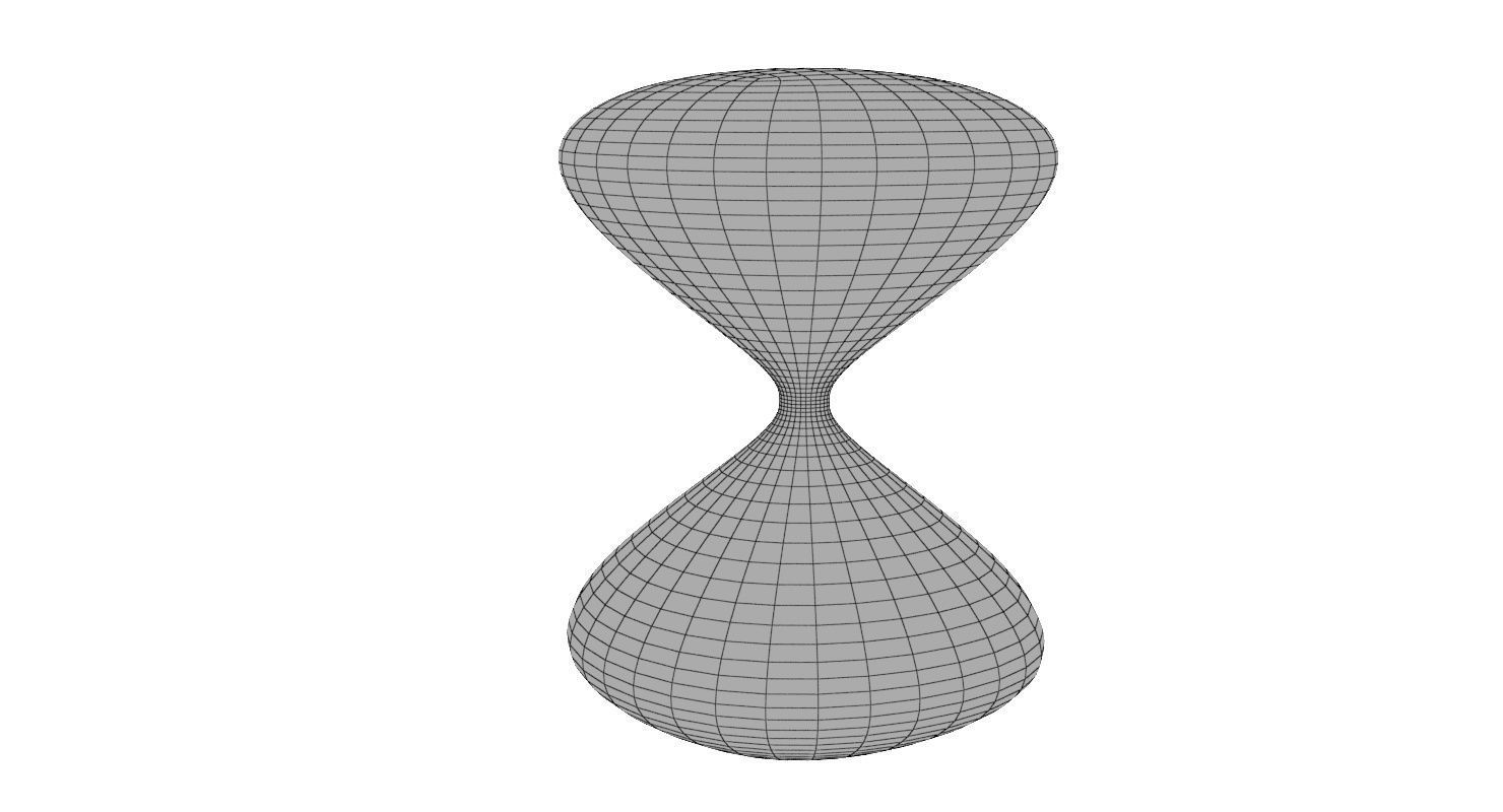 White Sand Hour Glass Low-poly 3D model_12