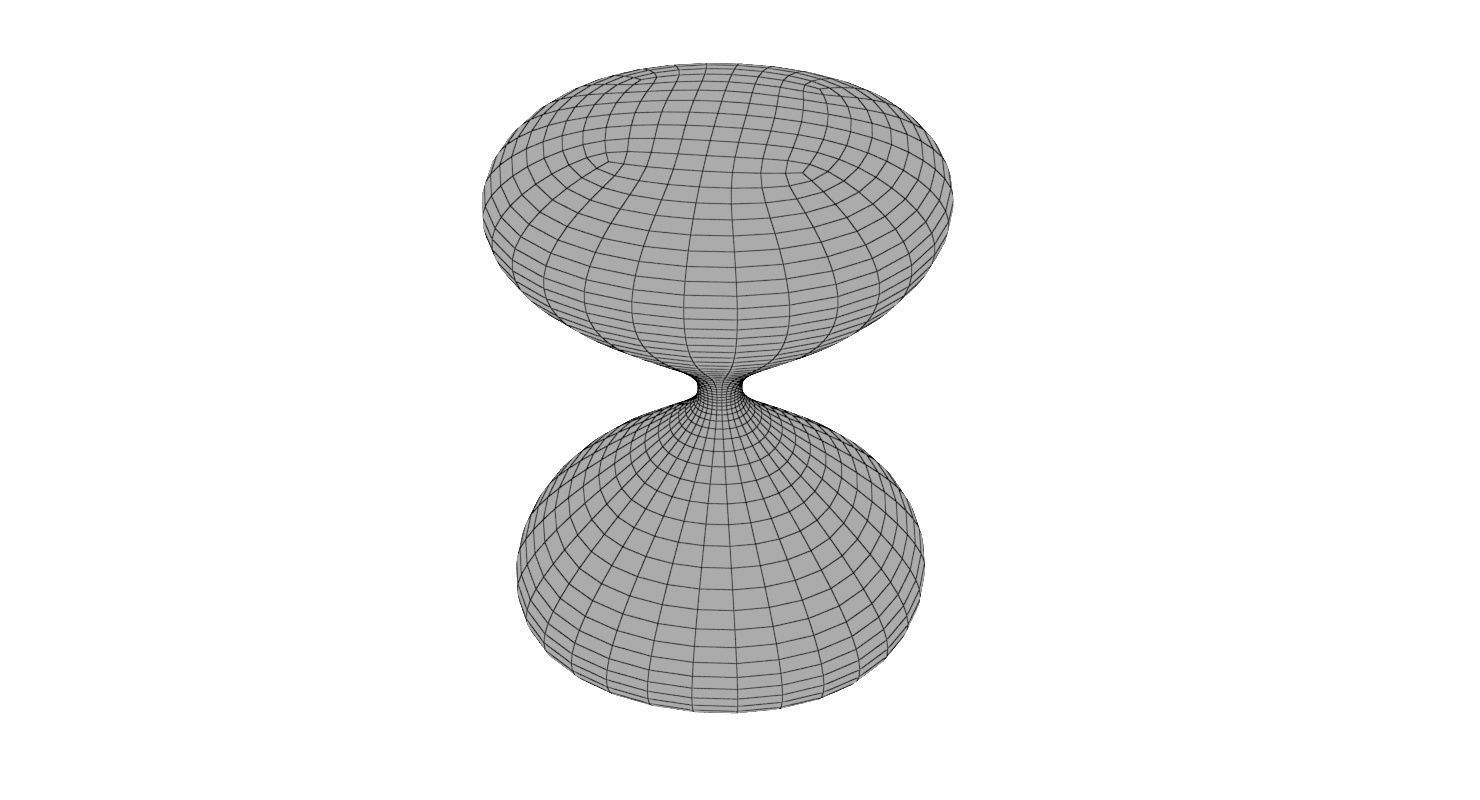 White Sand Hour Glass Low-poly 3D model_9