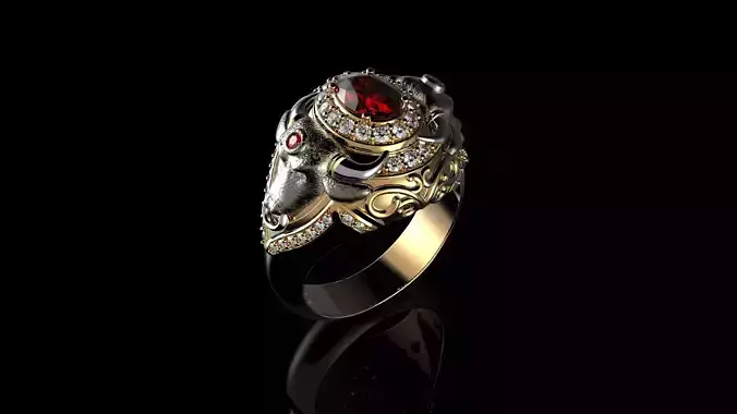 Bull Ring Mens Diamond Ring