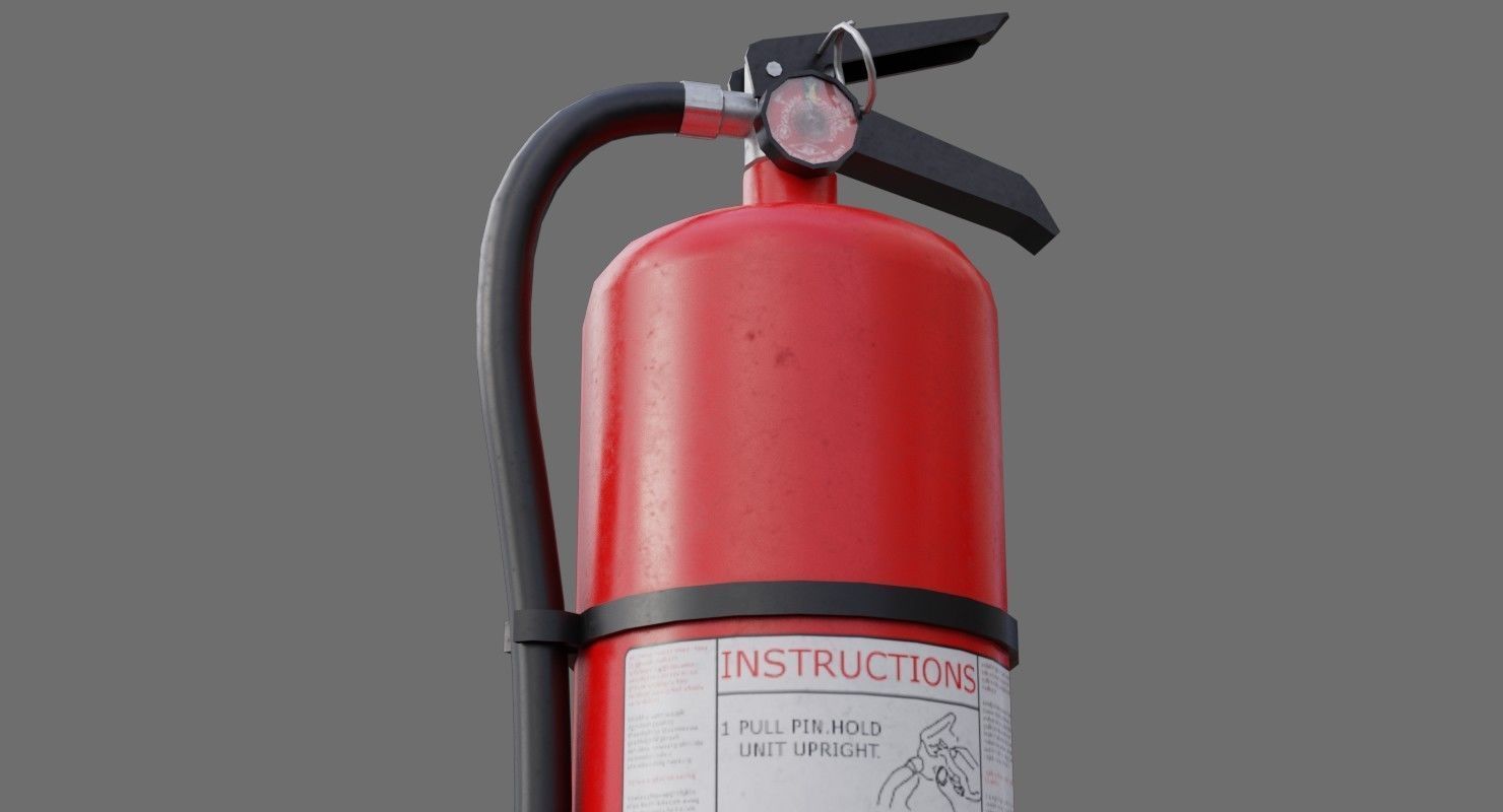 Fire Extinguisher 1A Low-poly 3D model_5