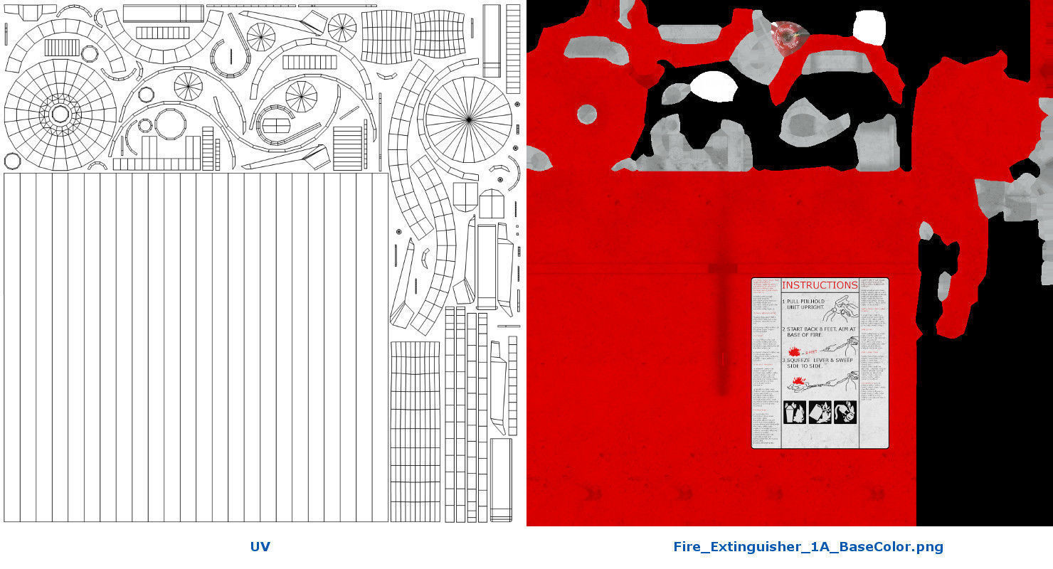 Fire Extinguisher 1A Low-poly 3D model_7