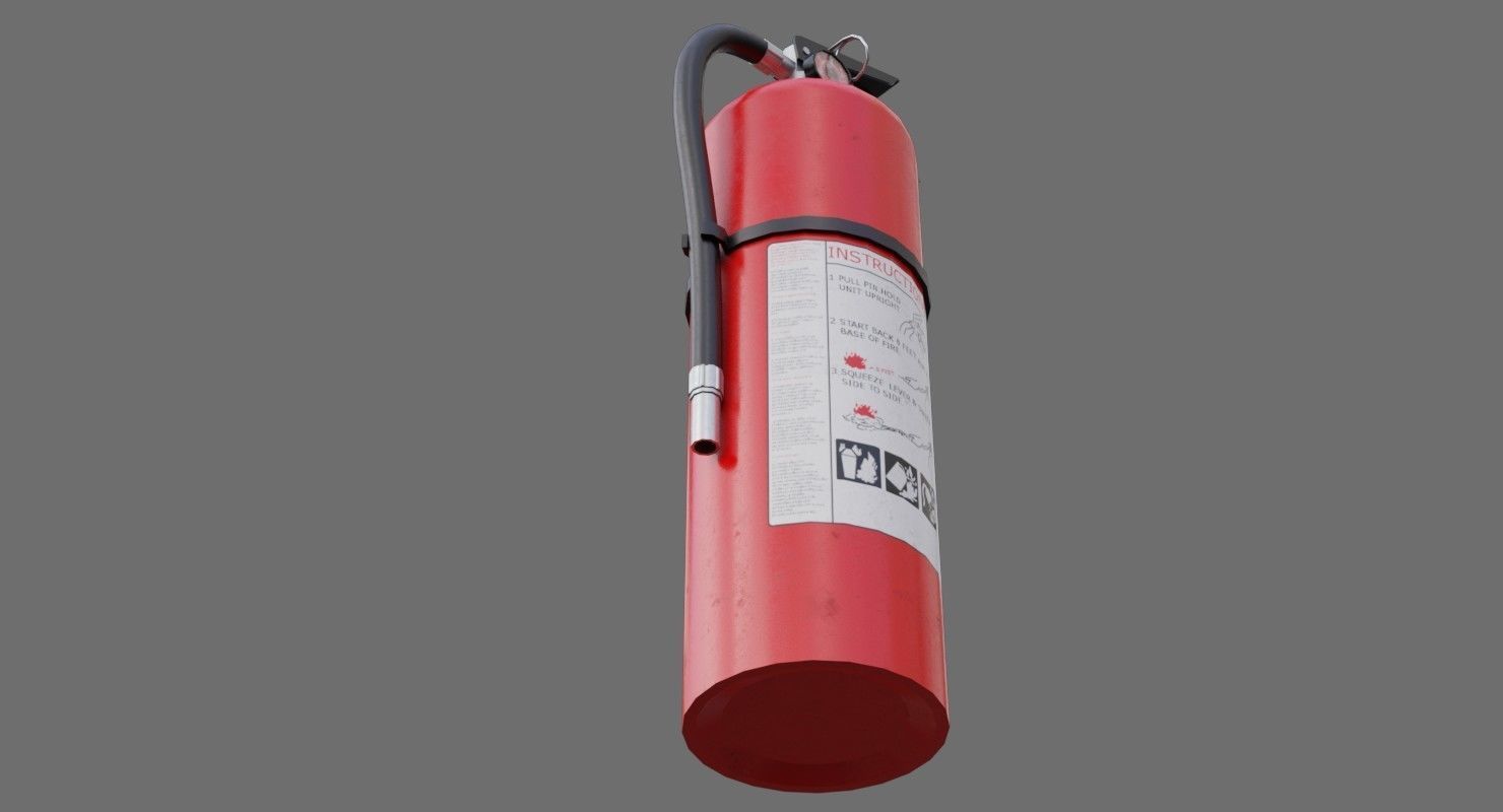 Fire Extinguisher 1A Low-poly 3D model_4