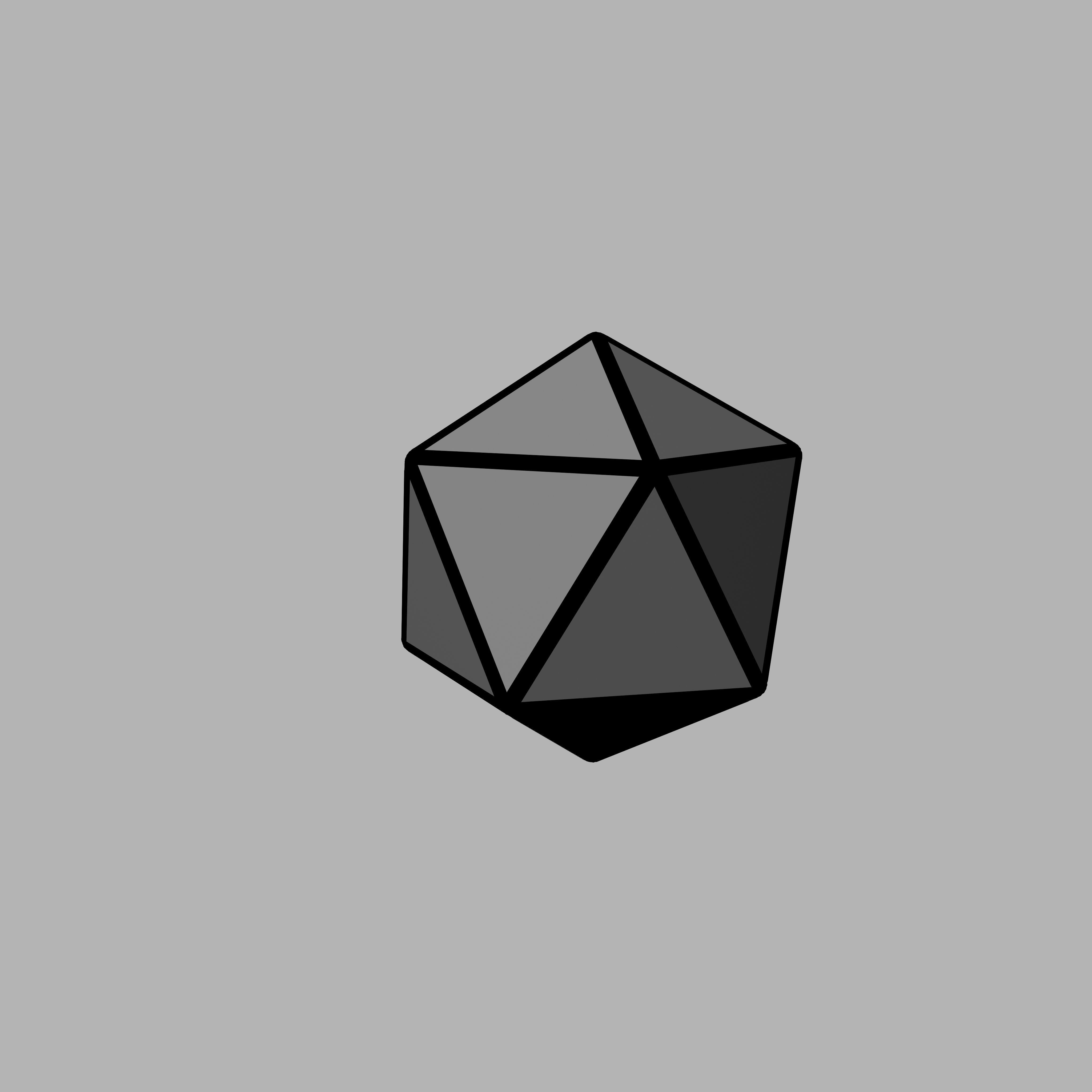Dice - 6 Sided and 20 Sided Low-poly 3D model_4