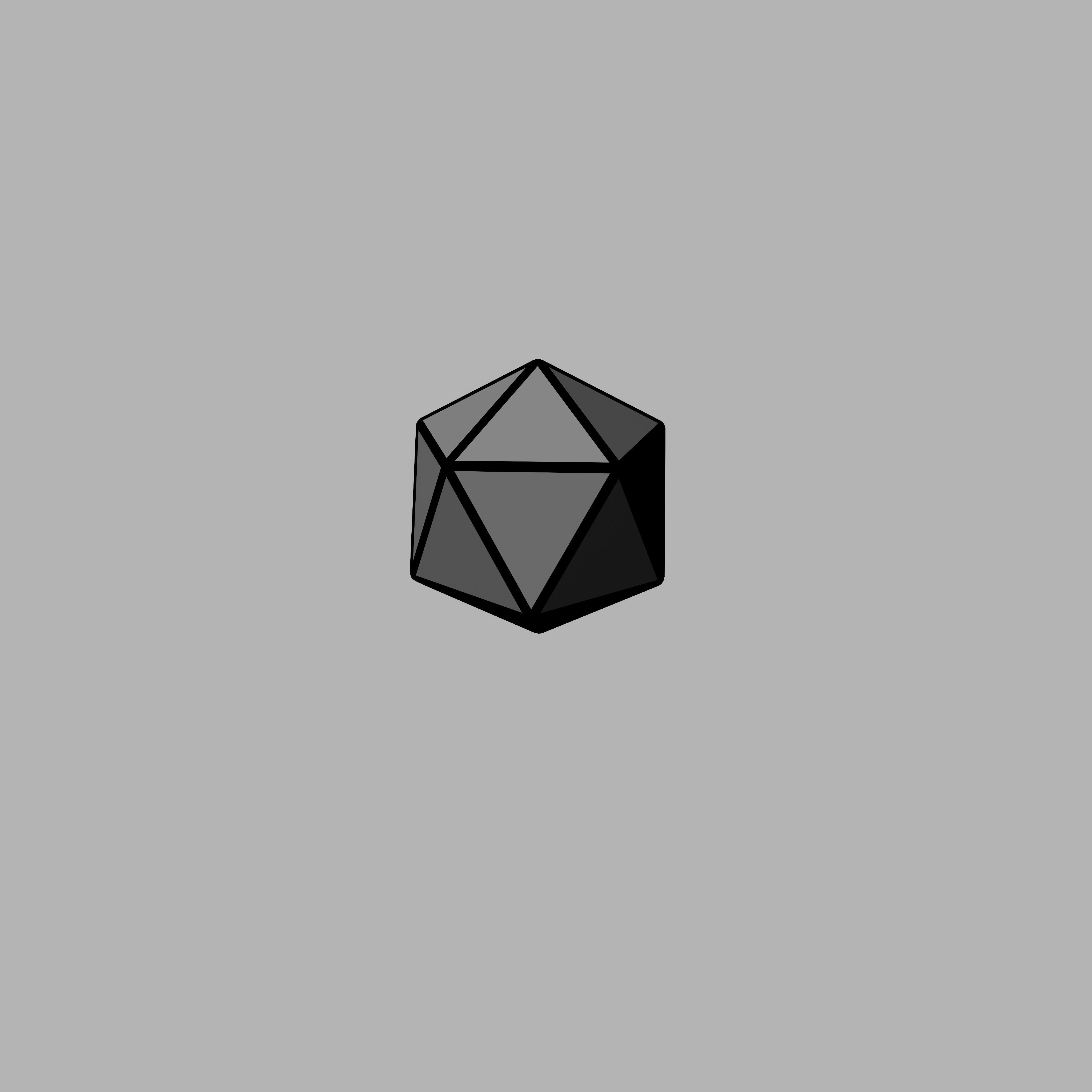 Dice - 6 Sided and 20 Sided Low-poly 3D model_7
