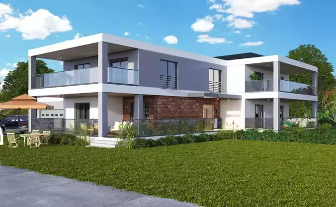 Villa Exterior Scene