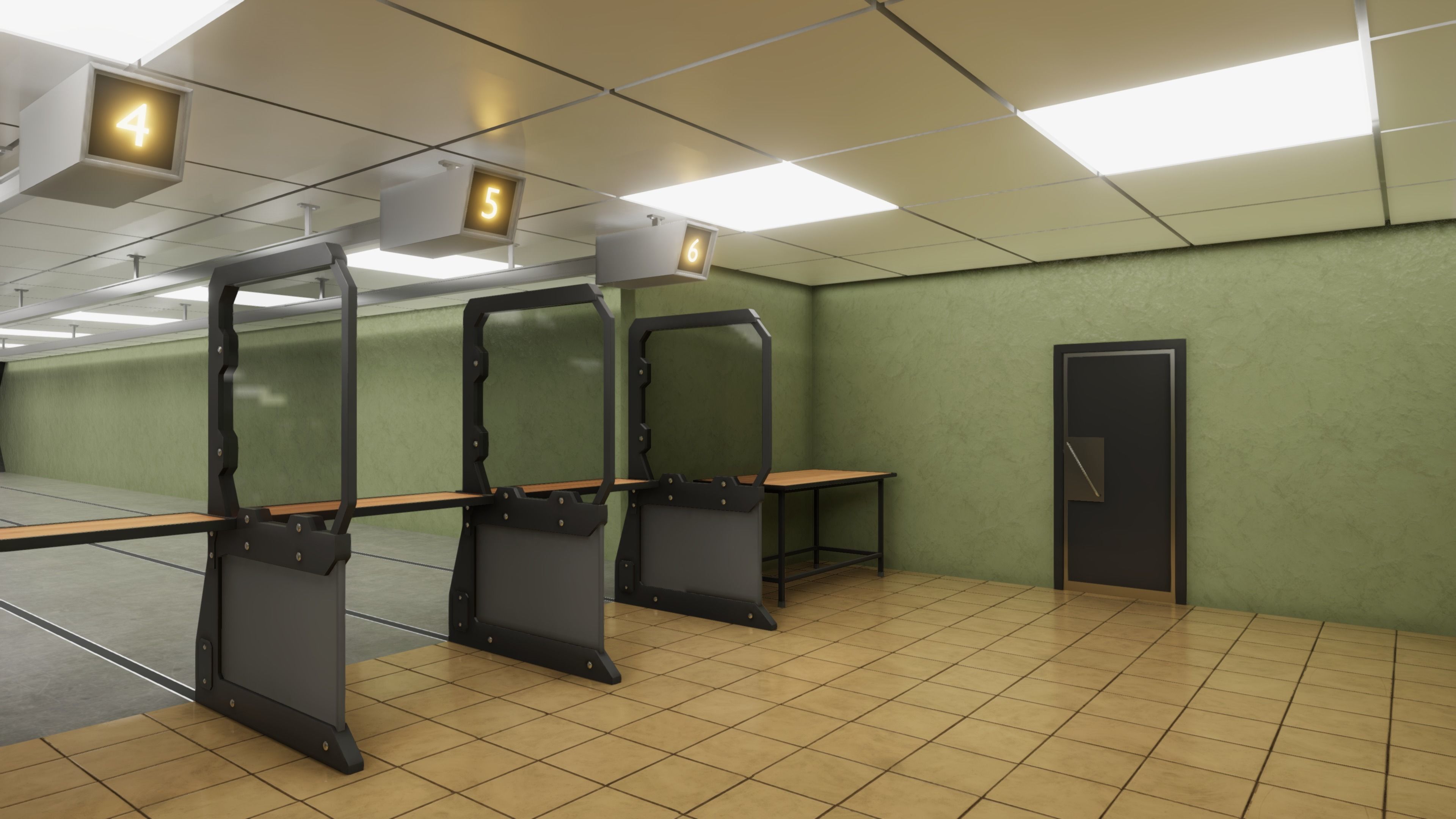 3D model HQ Shooting Range VR / AR / lowpoly CGTrader