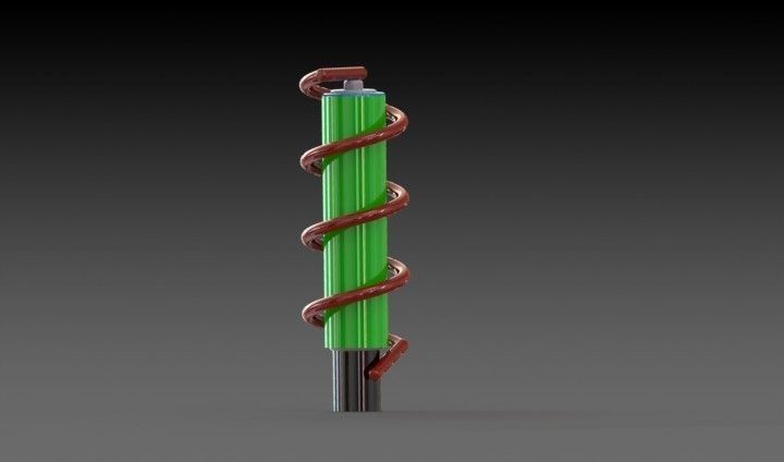 World simplest electric engine Free 3D model_1