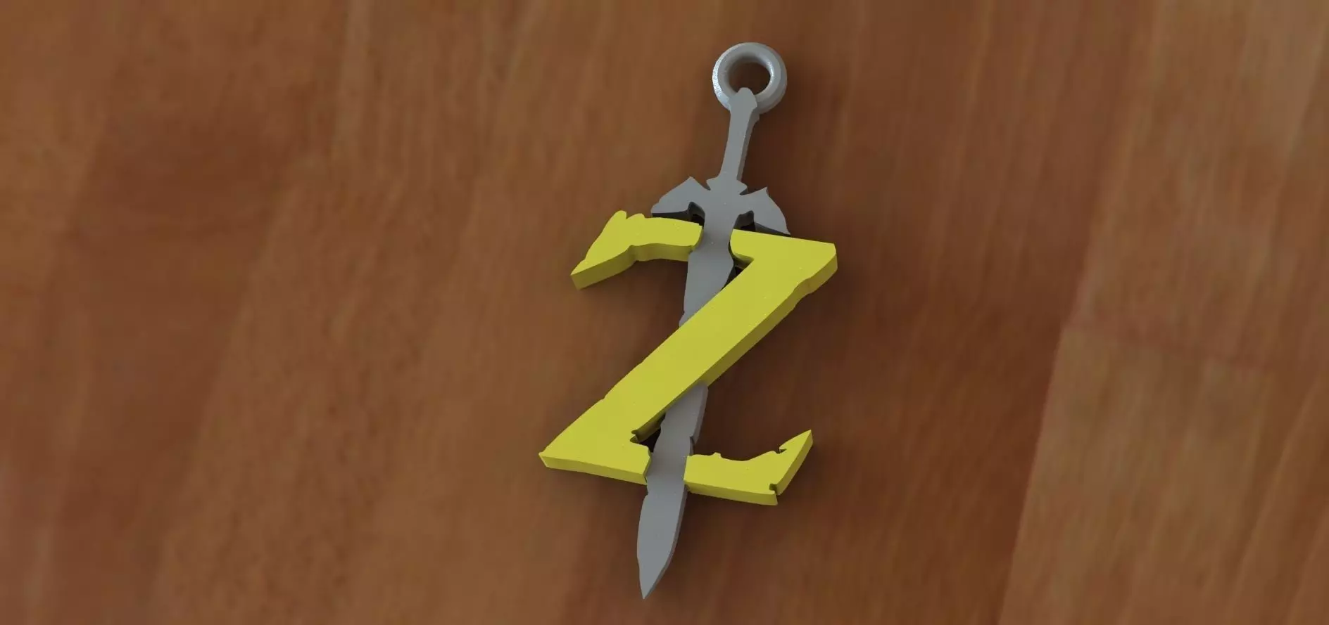 Zelda sword keychain 3D print model_0