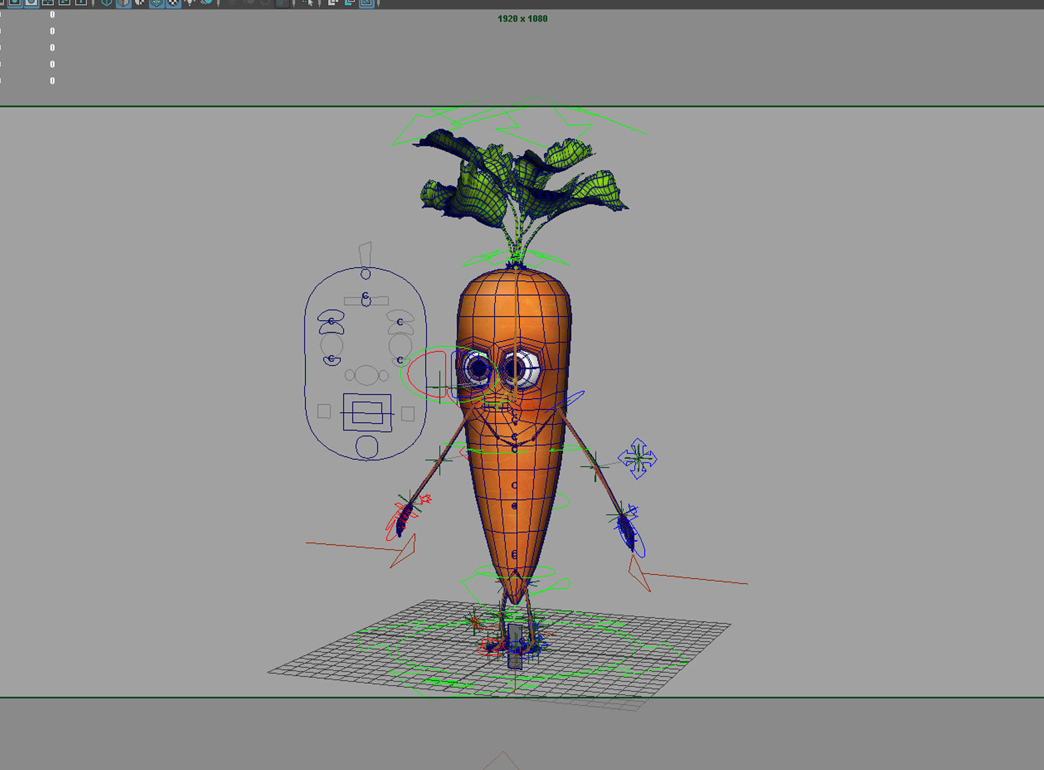 Carrot Character 3D model_3