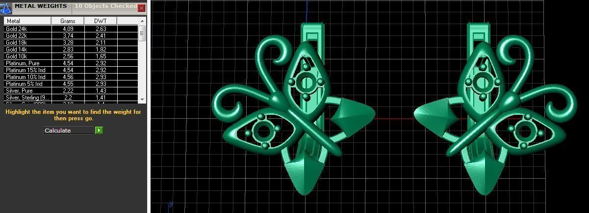 Earring butterflies small 3D print model_1