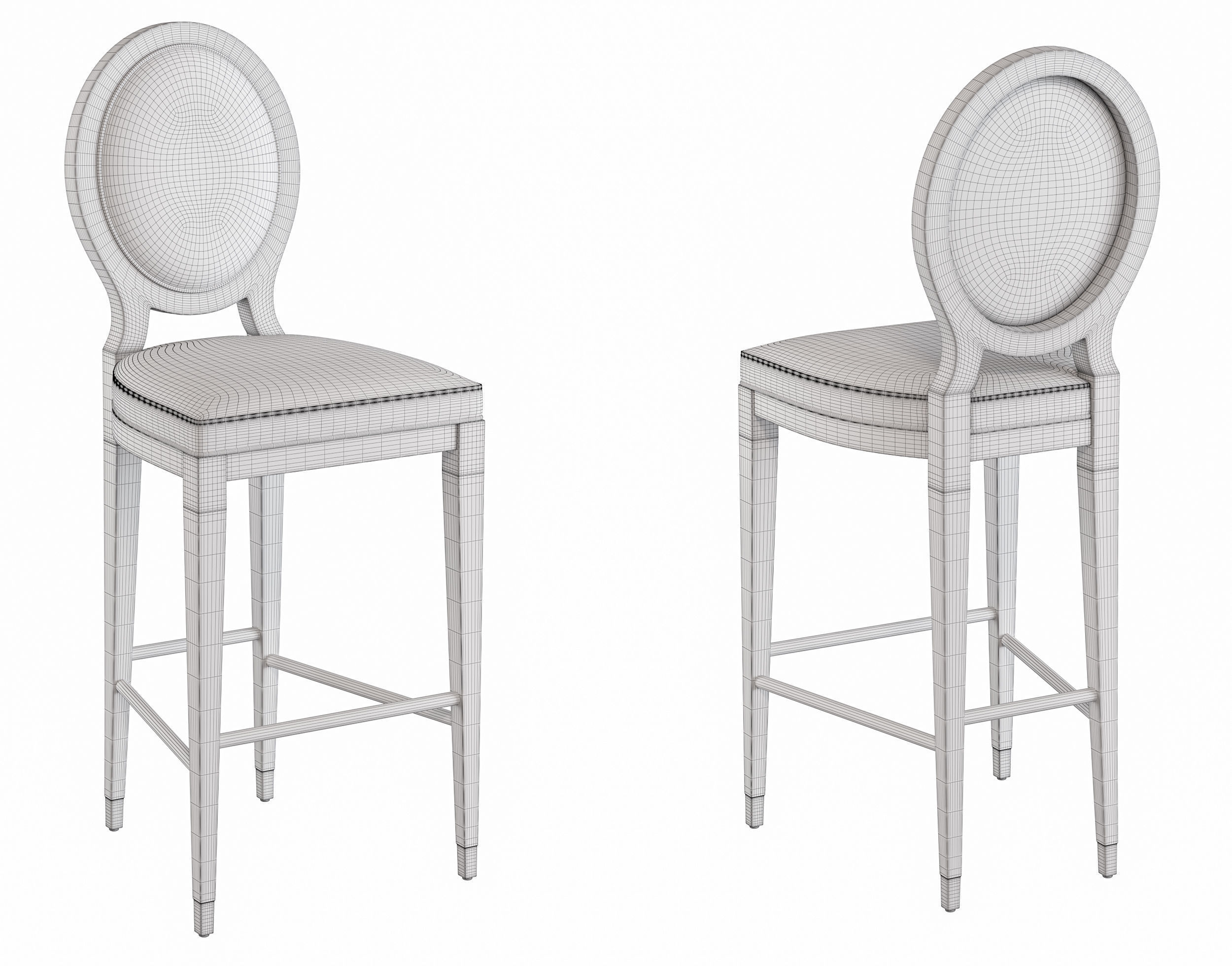 Roche Bobois GRAND HOTEL Bar stool 3D model_3