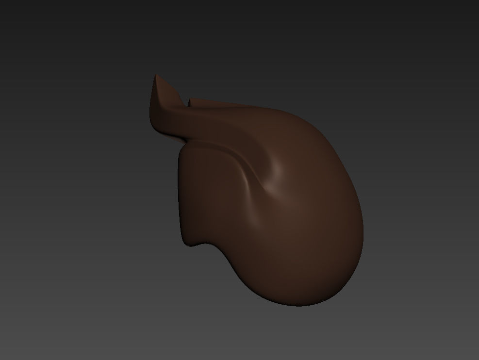 Hair 3d model cat 3D model_5