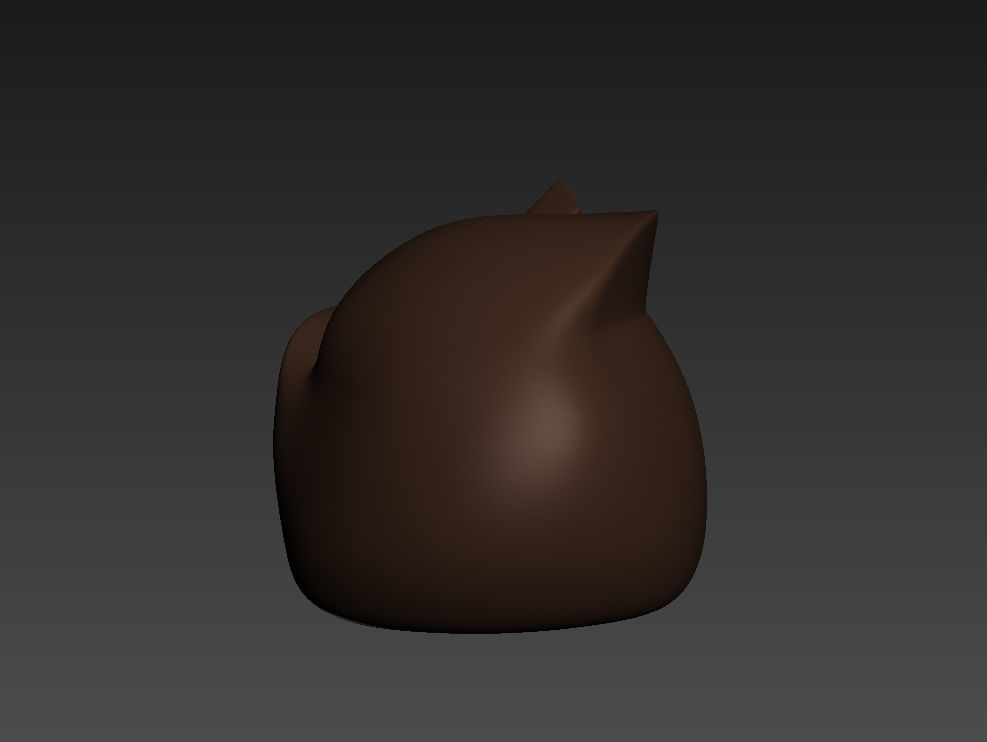 Hair 3d model cat 3D model_1