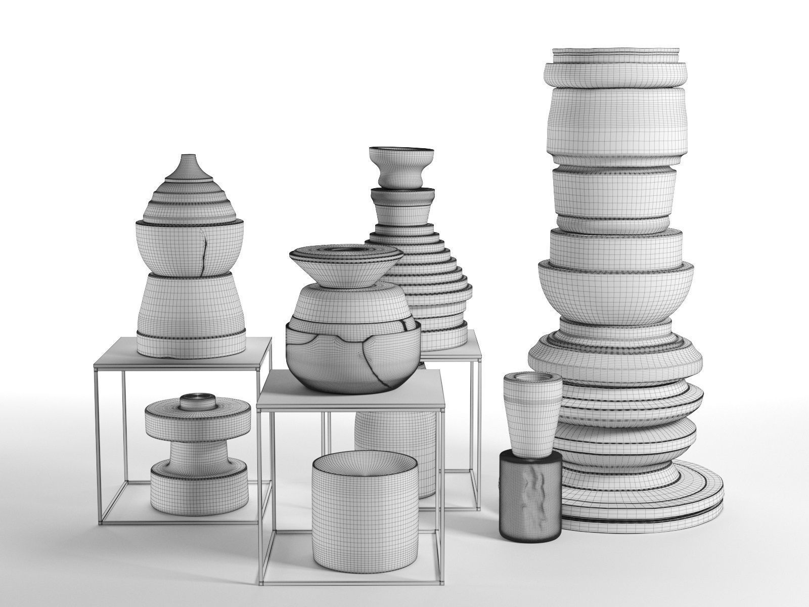 Decorative Objects Set 3 3D model_3