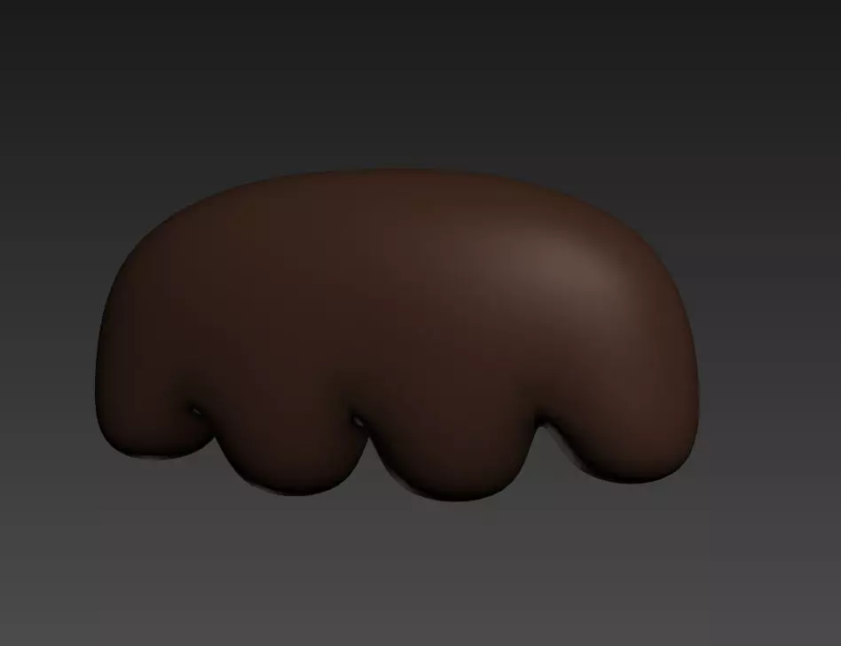 Mustache chocolate ball 3D model