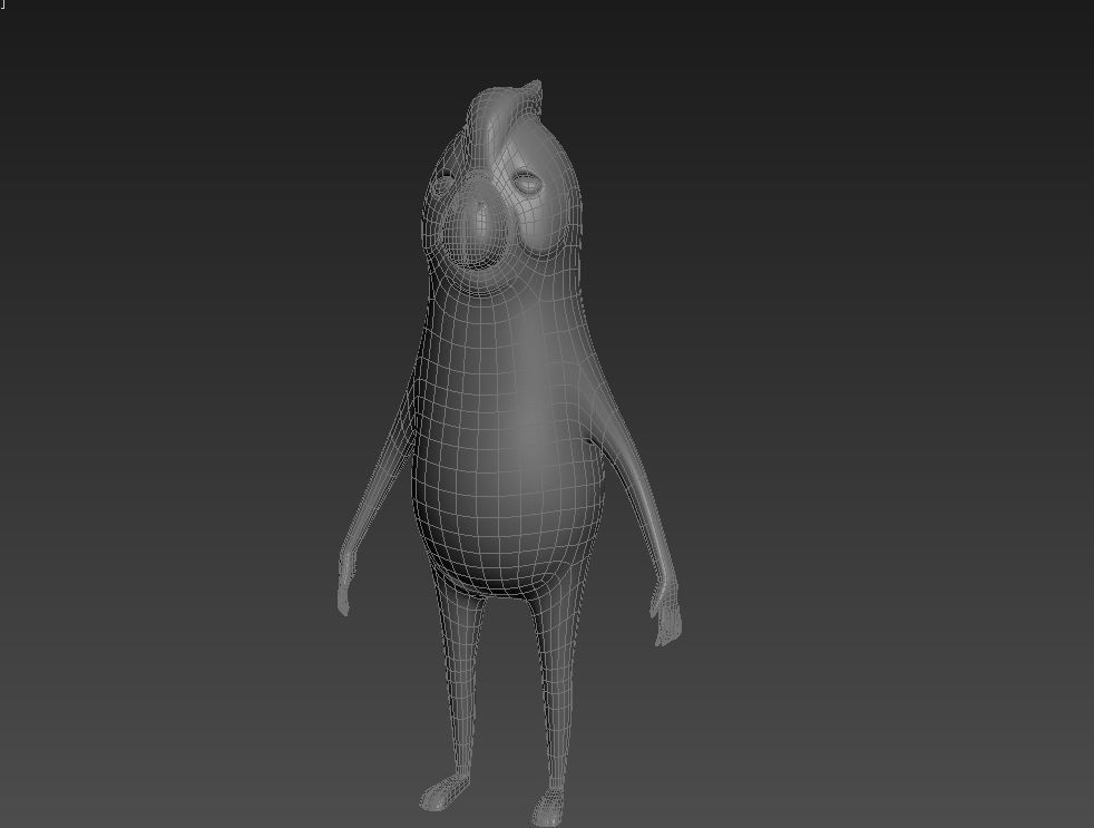 Orangutan cartoon character 3D model_1