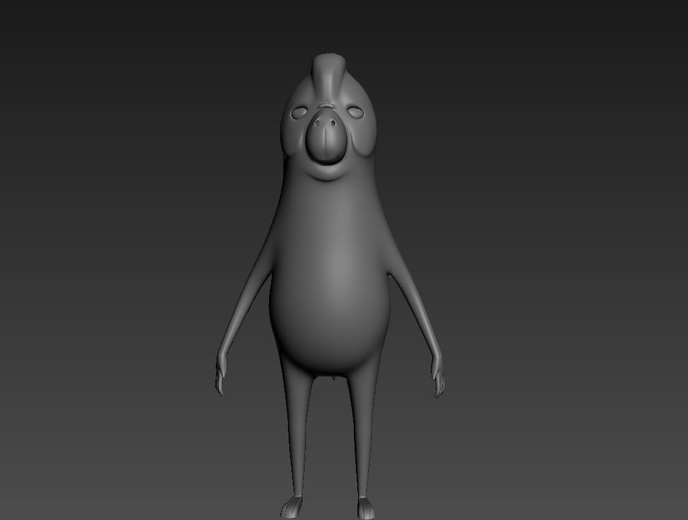 Orangutan cartoon character 3D model_6