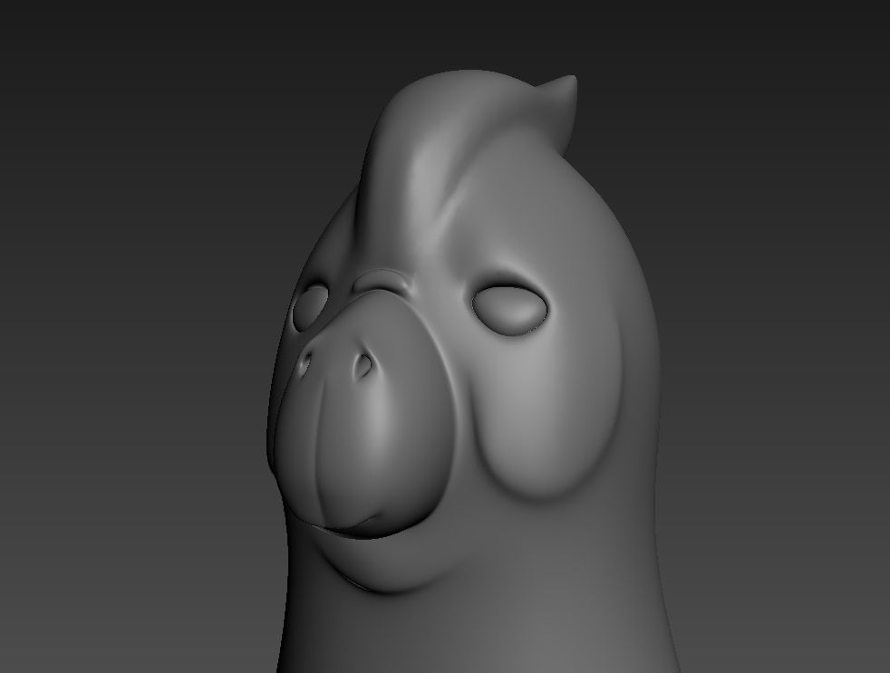 Orangutan cartoon character 3D model_4