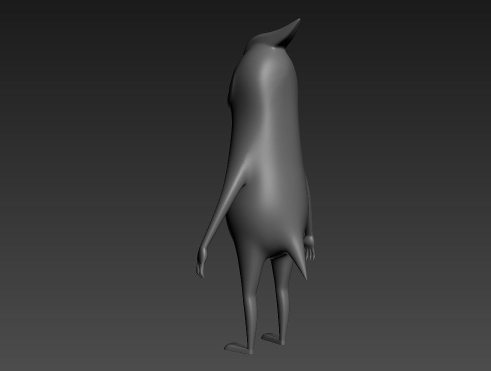 Orangutan cartoon character 3D model_7