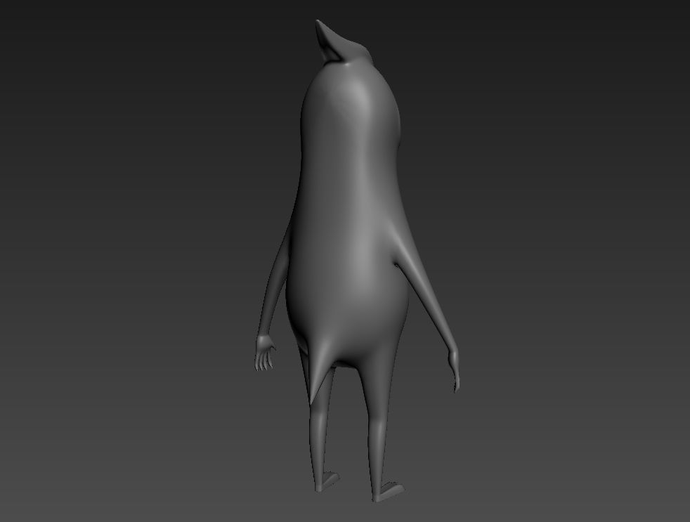 Orangutan cartoon character 3D model_3