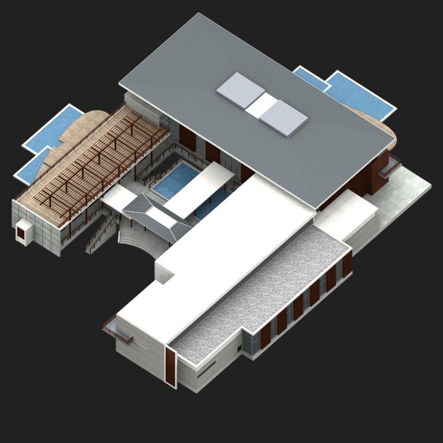 Public Building 01 3D model_2