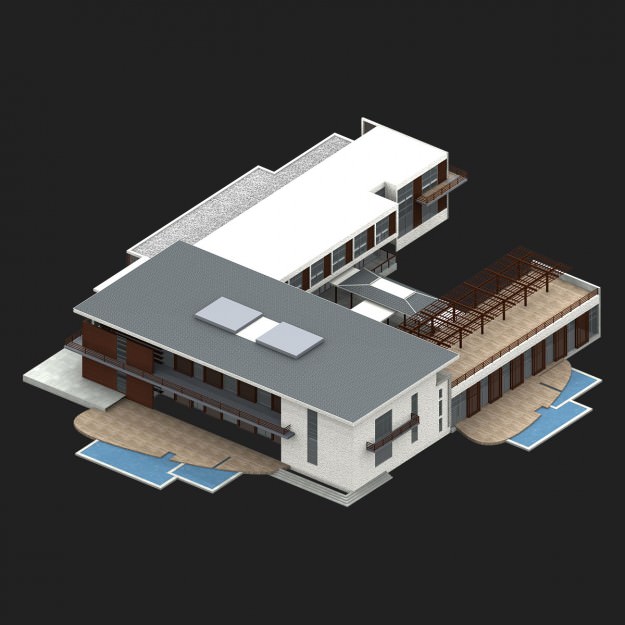 Public Building 01 3D model_4