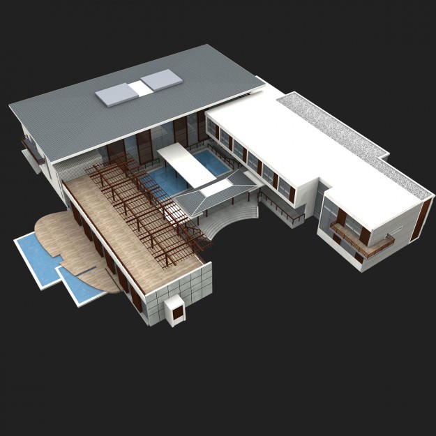 Public Building 01 3D model_1