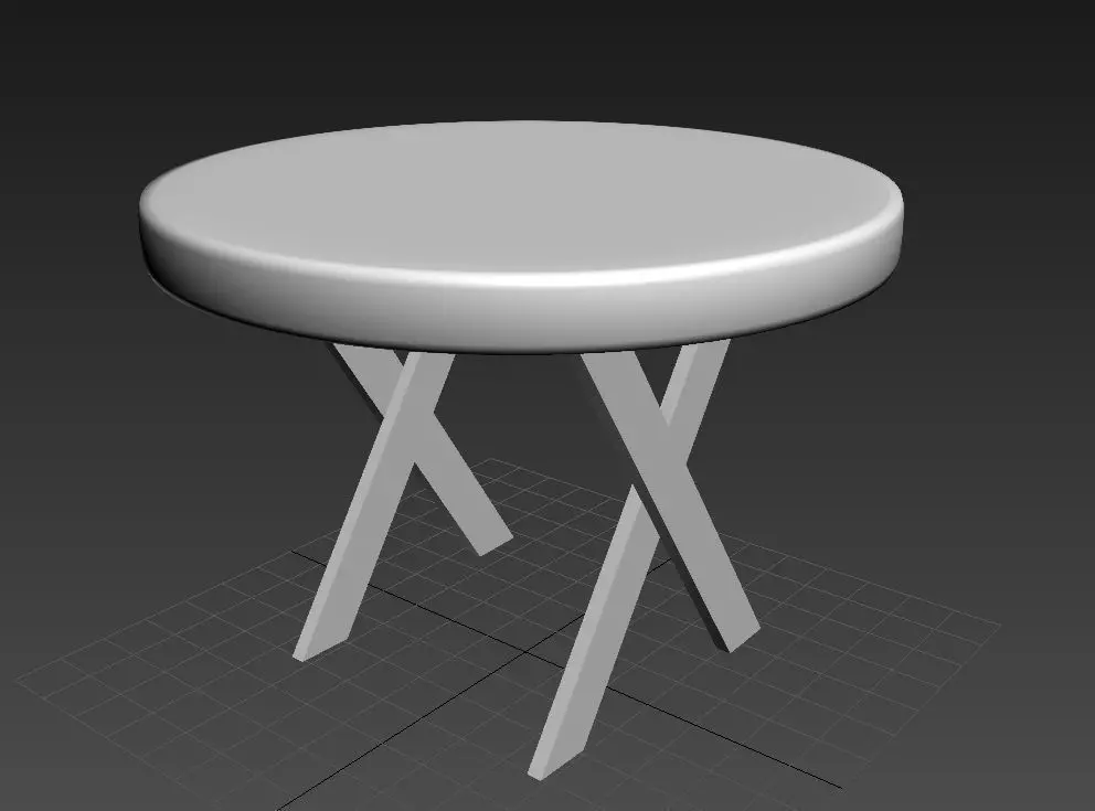 Table with cross 3D model_0
