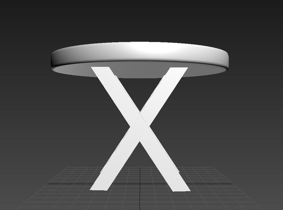 Table with cross 3D model_3