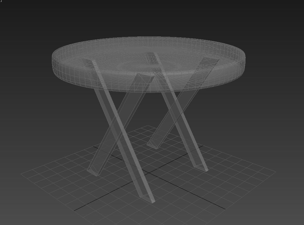 Table with cross 3D model_8