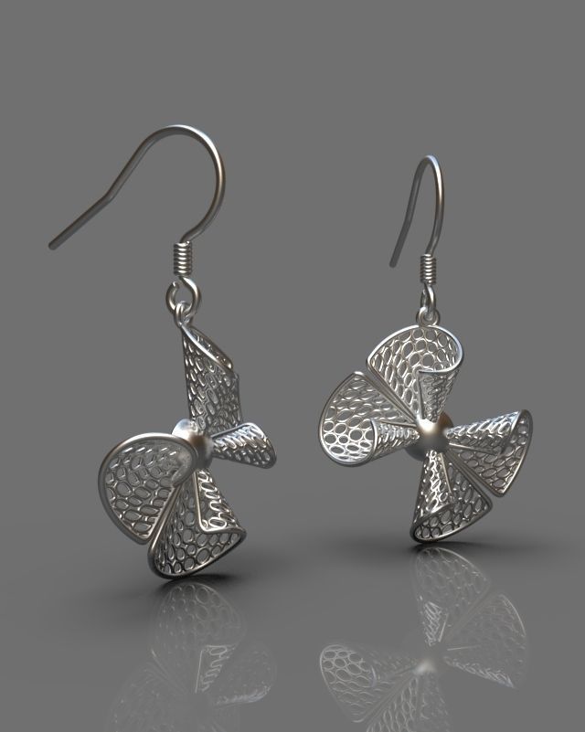 Stylized earrings 3D print model_7