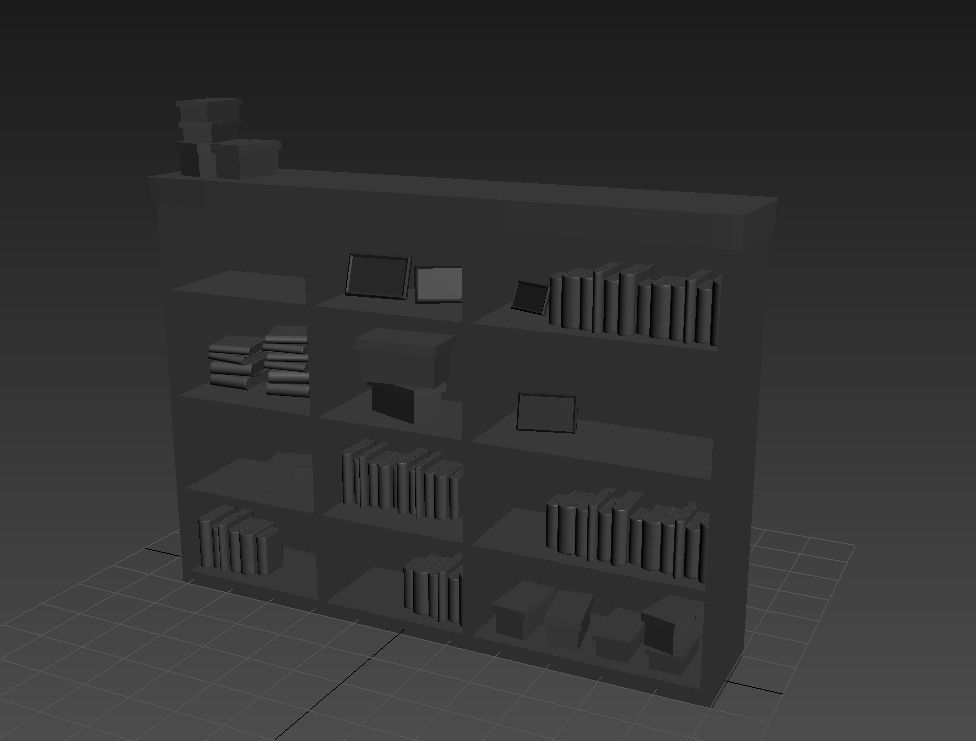 Book Shelf 3D model_1