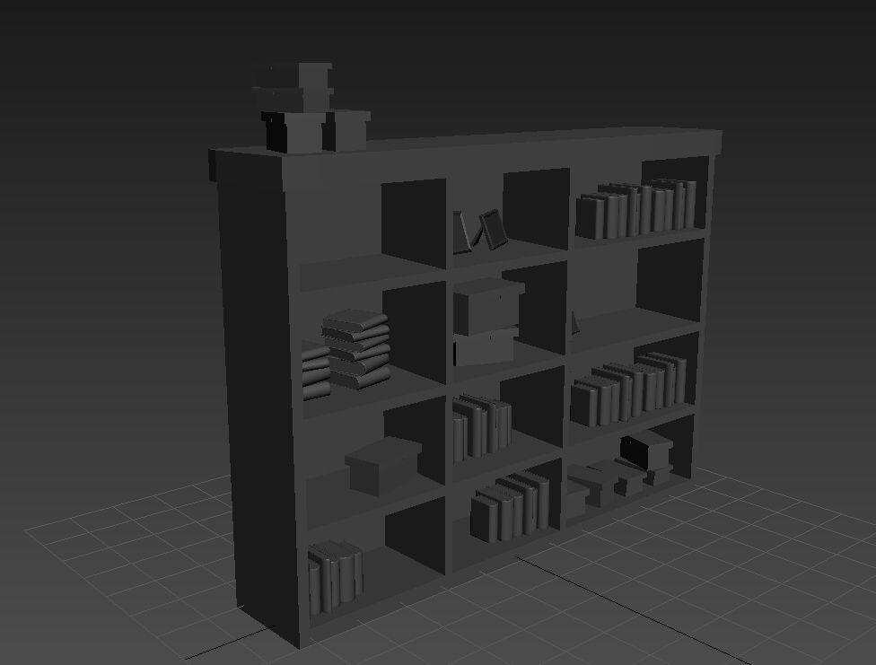 Book Shelf 3D model_3