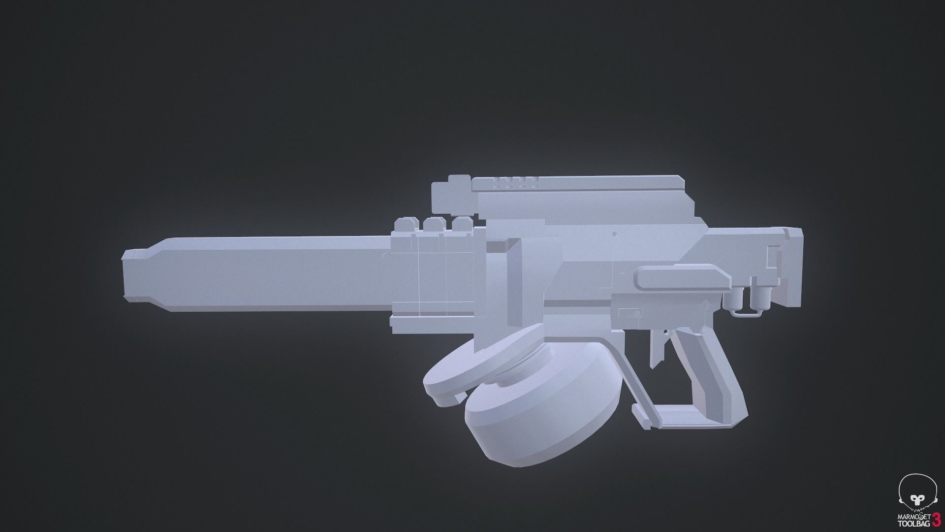 SCi-fi Plasma Fusion Gun  Free low-poly 3D model_10