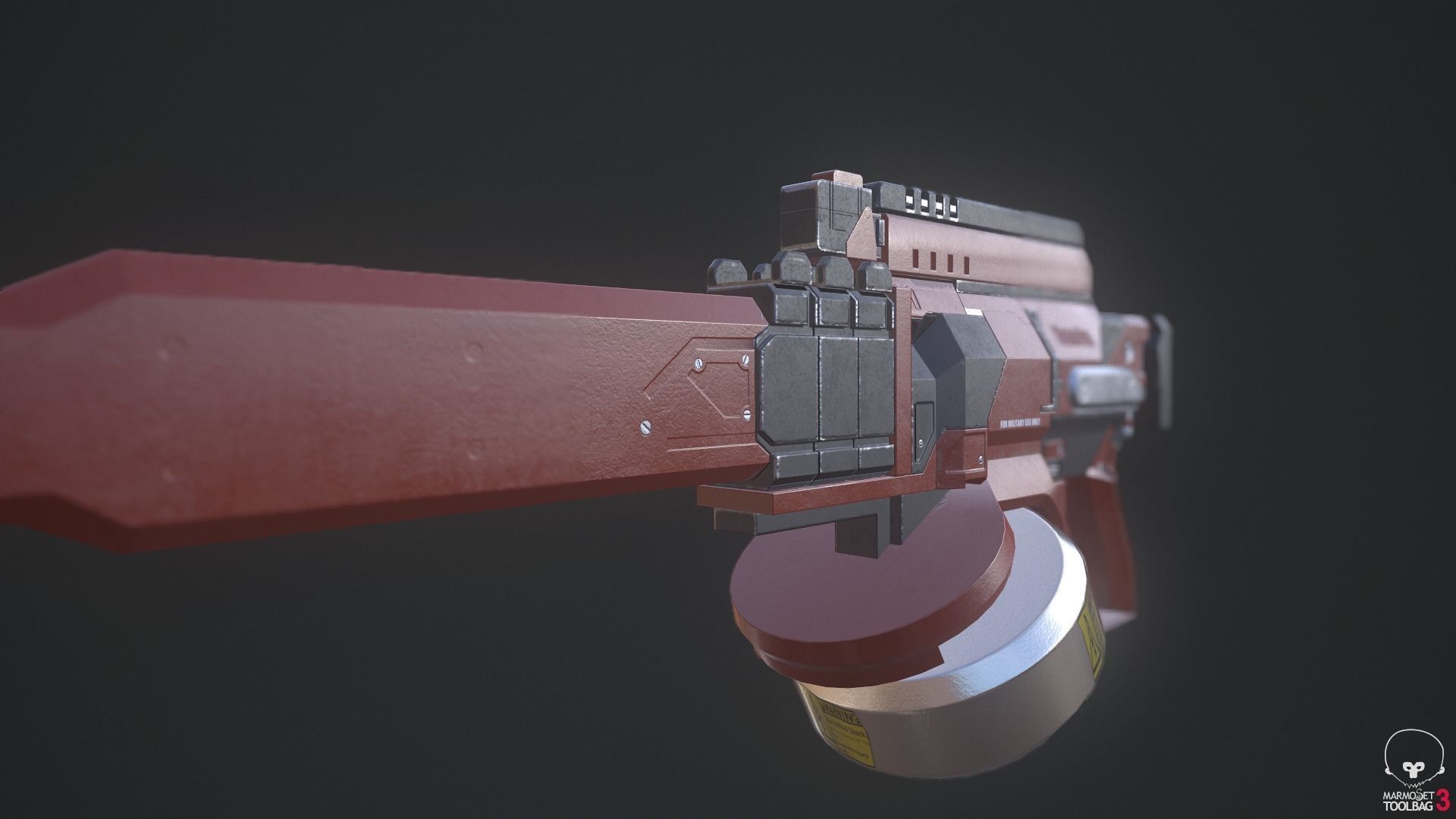 SCi-fi Plasma Fusion Gun  Free low-poly 3D model_2