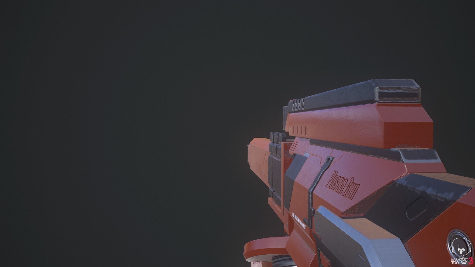 SCi-fi Plasma Fusion Gun  Free low-poly 3D model_7