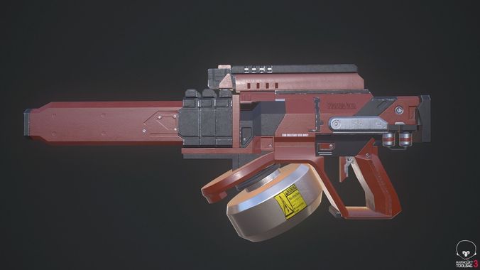SCi-fi Plasma Fusion Gun  Free low-poly 3D model
