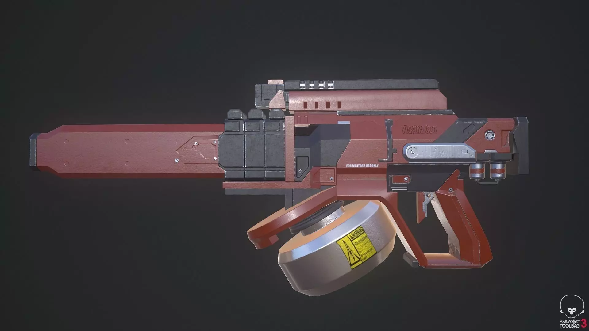 SCi-fi Plasma Fusion Gun  Free low-poly 3D model_0