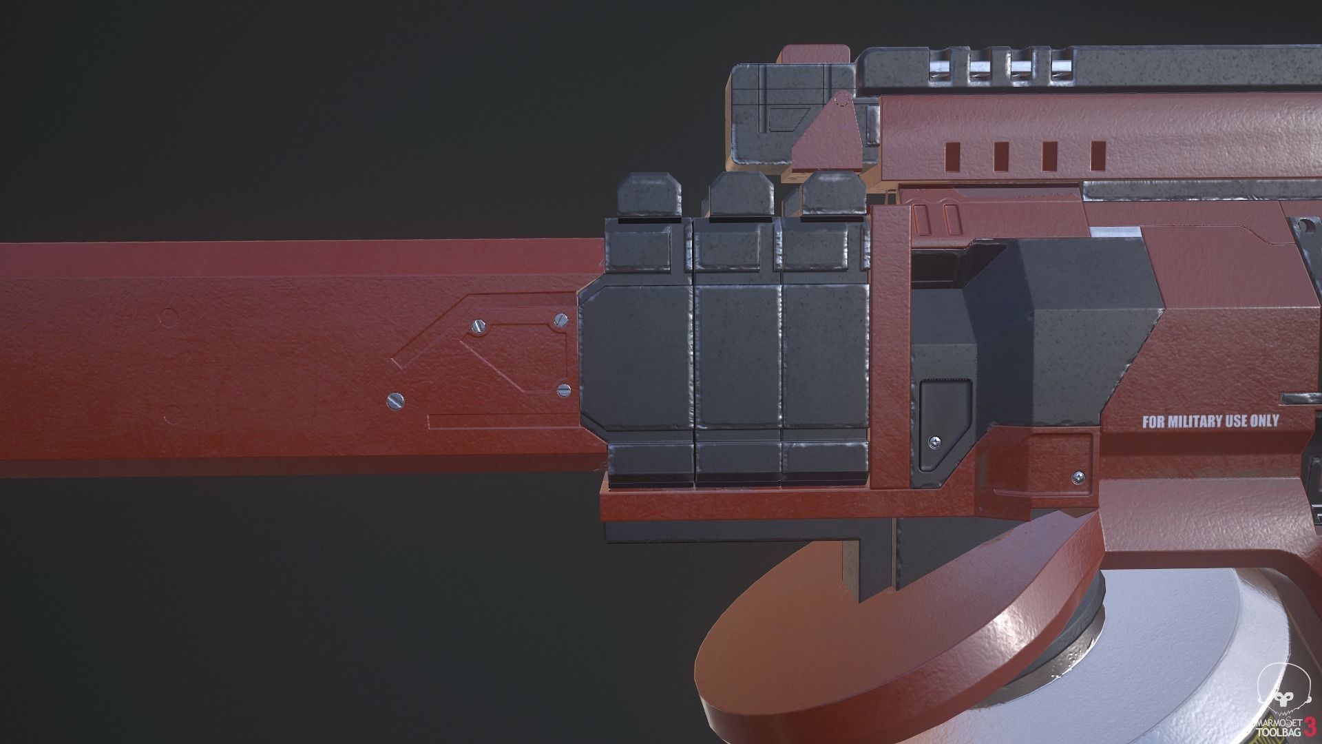 SCi-fi Plasma Fusion Gun  Free low-poly 3D model_4