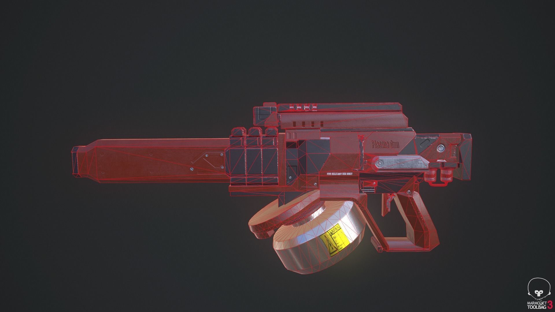 SCi-fi Plasma Fusion Gun  Free low-poly 3D model_8