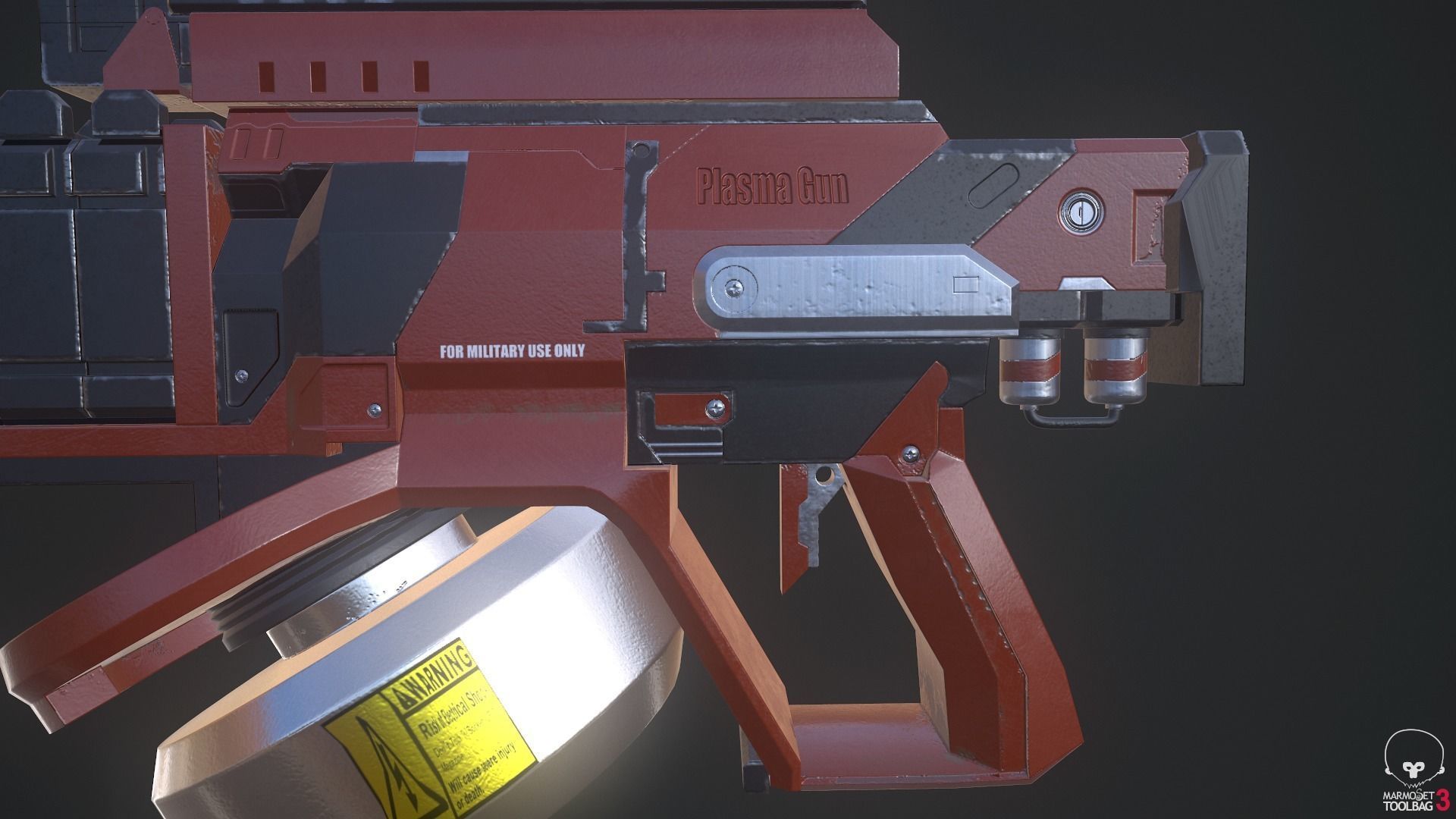 SCi-fi Plasma Fusion Gun  Free low-poly 3D model_3