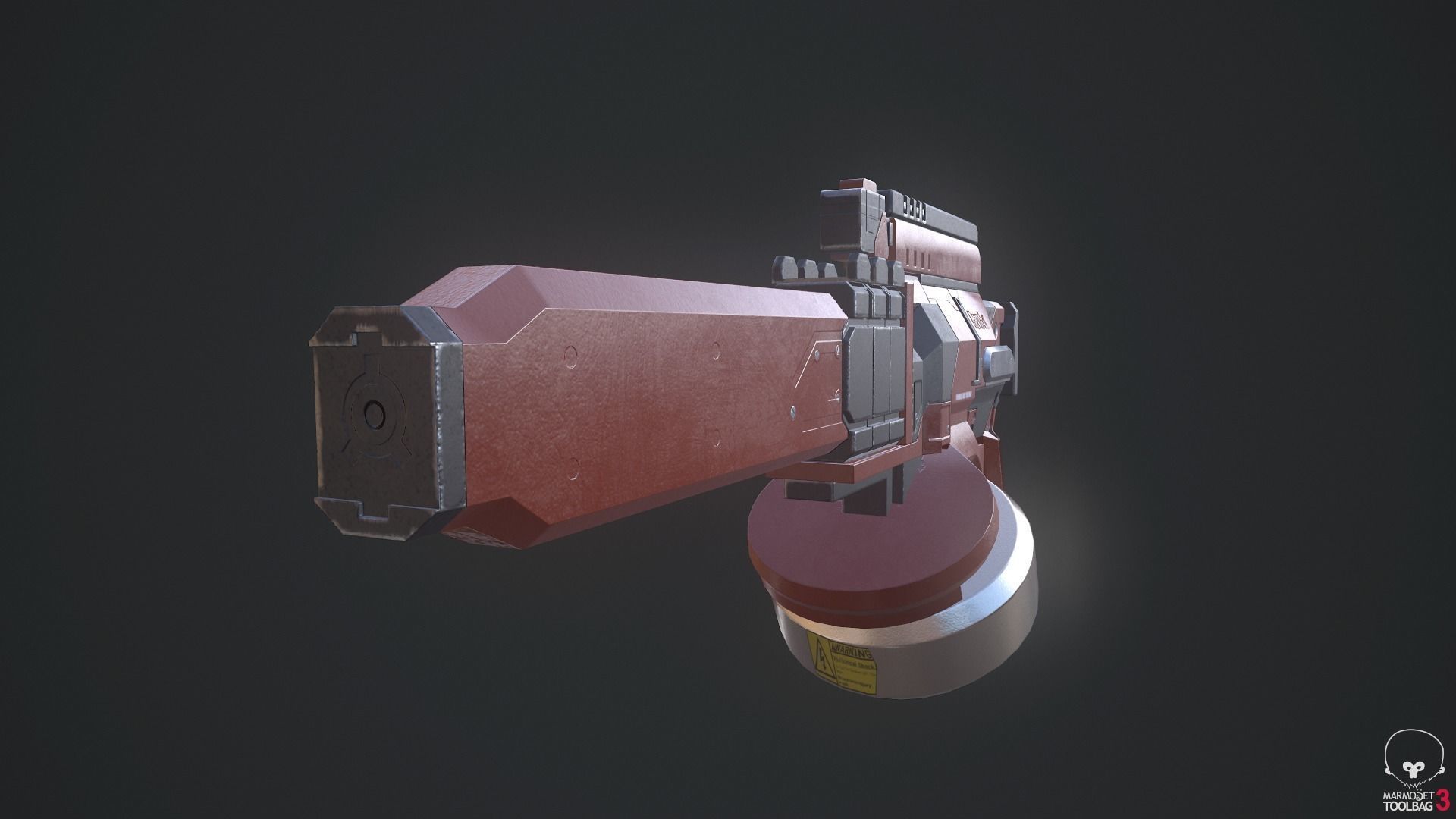 SCi-fi Plasma Fusion Gun  Free low-poly 3D model_5