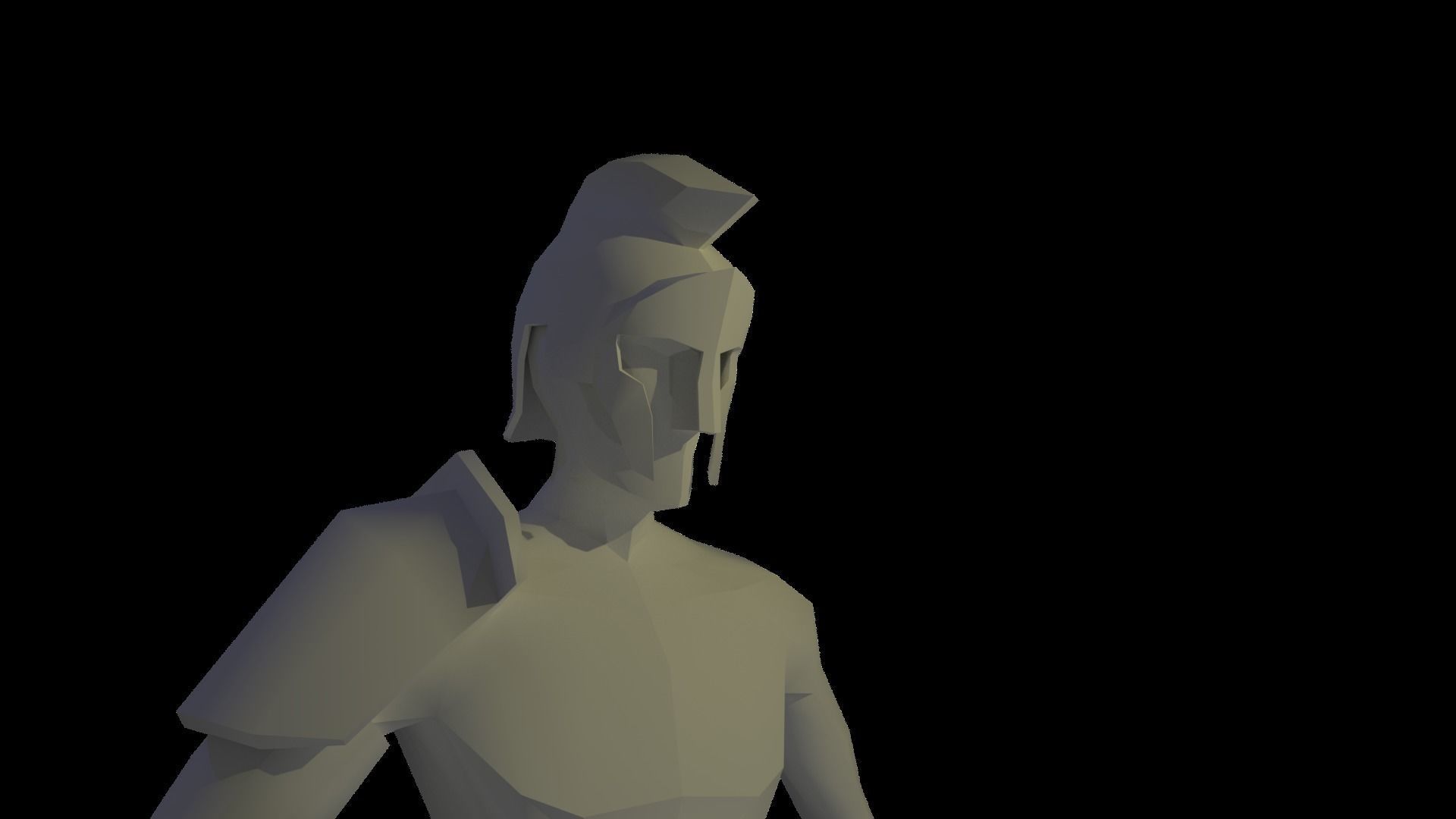 Low Poly Gladiator Rigged Low-poly 3D model_1
