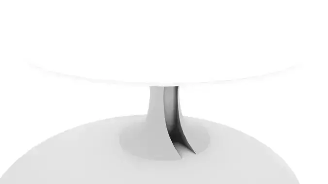 White Glossy Sliced Base Coffee Table
