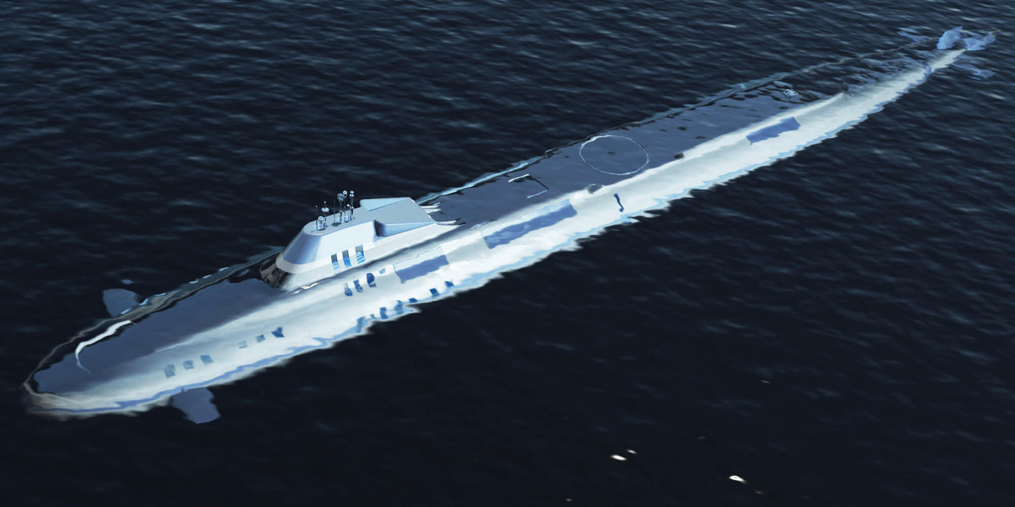 Migaloo submersible luxury yacht Low-poly 3D model_6