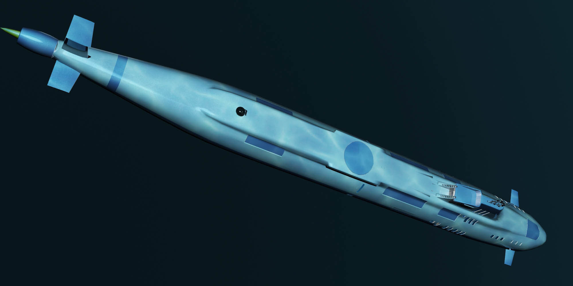 Migaloo submersible luxury yacht Low-poly 3D model_4