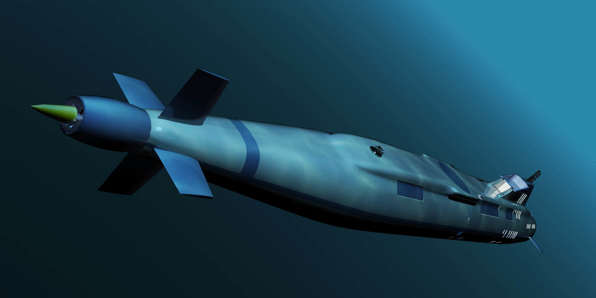 Migaloo submersible luxury yacht Low-poly 3D model_2